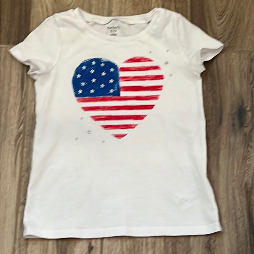 Carter’s Heart Patriotic Tee Size 6